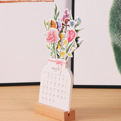 2024 Bloomy Flowers Desk Calendar